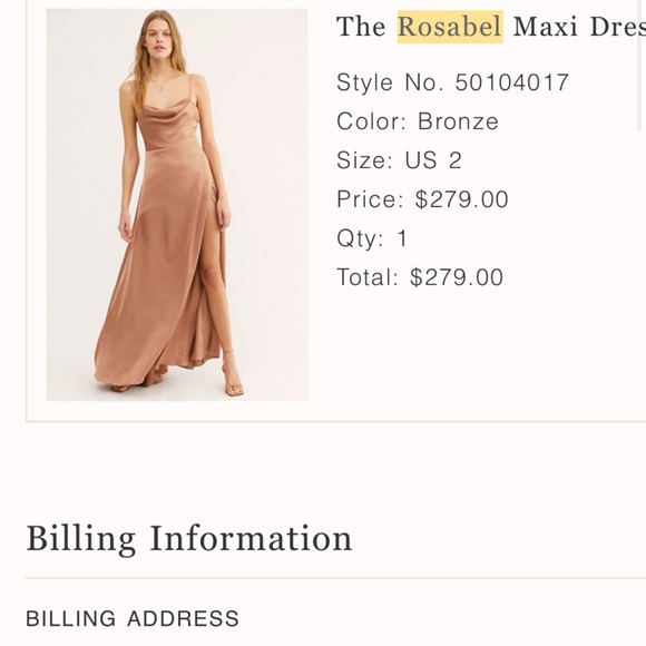 Fame and Partmers discontinued Rosabel maxi dress in Bronze - Picture 2 of 10